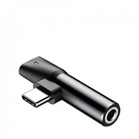 Baseus L41 Type-C (input) for Type-C female connectors + 3.5 mm female connector adapters Black