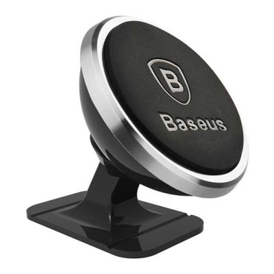 Baseus 360-degree Rotation Magnetic Mount Holder(Paste type) Silver